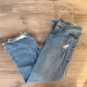 Express Light Blue Ankle Boot Jeans